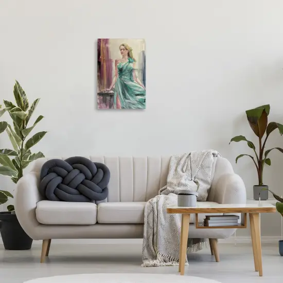 Stupell Industries Elegant Blonde in Dress Canvas Design by Lucille Lee {2}