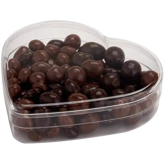 Pioneer Plastics 174C Clear Heart Shaped Plastic Container, 6" W x 1.375" H {4}