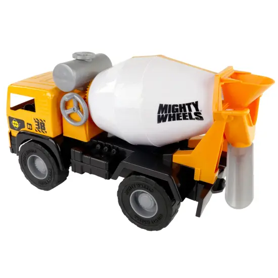 Mighty Wheels: 16" Mighty Cement Mixer Truck - Sounds Construction Toy Vehicle, Realistic Side Crank Spinning Drum, Indoor-Outdoor Play, Kids Ages 3+ {4}