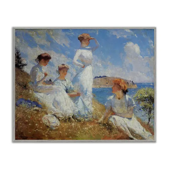 Stupell Industries Ladies on Shore Classic Painting Framed Giclee By Marcus Jules {1}