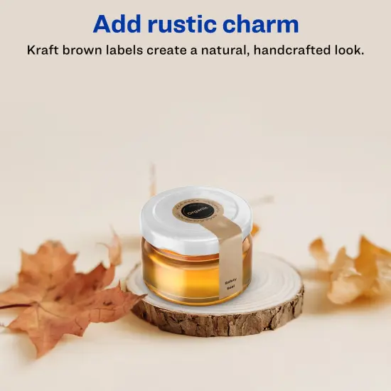 Avery Kraft Brown Lollipop Labels with Sure Feed, 1" x 4" {2}