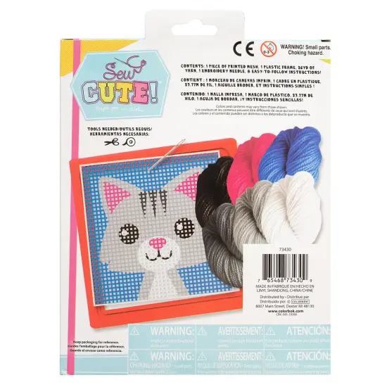 Colorbok Sew Cute! Needlepoint Kit-Lola Cat {4}