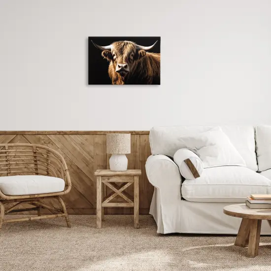 Stupell Industries Bold Contrast Cattle Portrait Canvas By Susan Arnot {2}