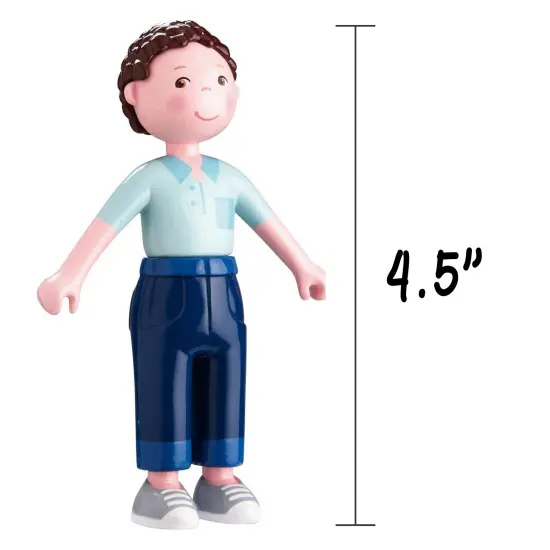HABA Little Friends Dad Michael - 4.5" Bendy Doll Figure Multicolor {6}