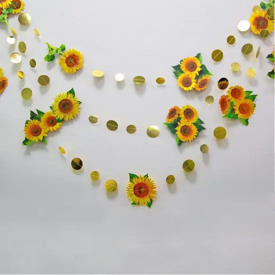 Summer Sunflower Garland 26 Ft Hanging Streamers for Sunflower Baby Shower, Birthday, Wedding, and Autumn Events {3}