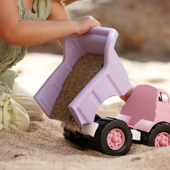 Green Toys: Dump Truck - Pink & Purple - Toy Construction Vehicle, Realistic Bed, Transportation, Push & Pull Play, Recycled Material, Kid-Toddler 2+ {3}