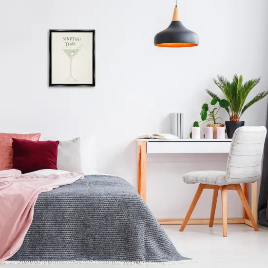 Stupell Industries Minimal Martini Time Floating Frame Design by Grace Popp {2}