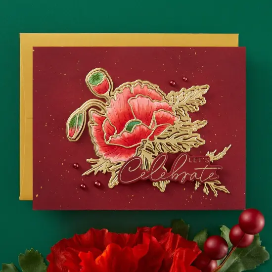 Spellbinders Etched Dies By Yana Smakula-Yana's Poppy {5}