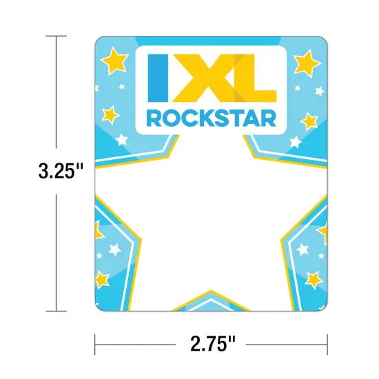 IXL 24 Rockstar Badges, Gold Star Stickers for Kids Awards, Classroom Prizes, Reward Chart, Crafts, Scrapbooking, Planner, Motivational School Supplies {3}