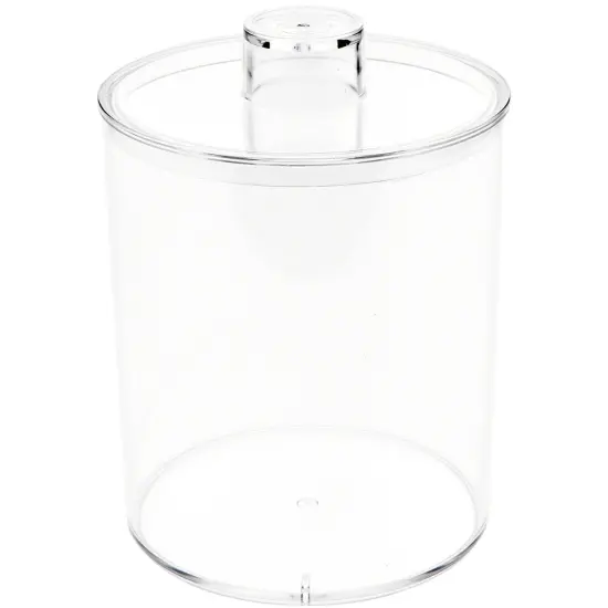 Pioneer Plastics 277C Clear Round Plastic Container with Lid, 4.0625" W x 4.75" H {1}