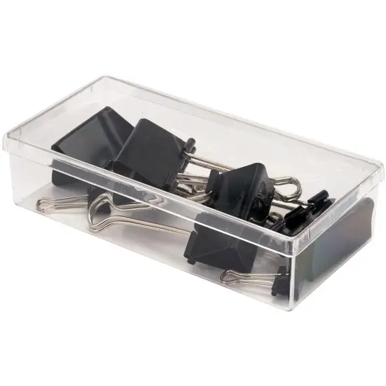 Pioneer Plastics 082C Clear Rectangular Plastic Container, 6.75" W x 3.1875" D x 1.625" H {4}