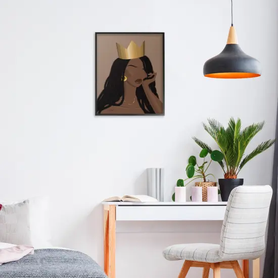 Stupell Industries Regal Crowned Woman Framed Giclee, design by Sierra Siler {2}