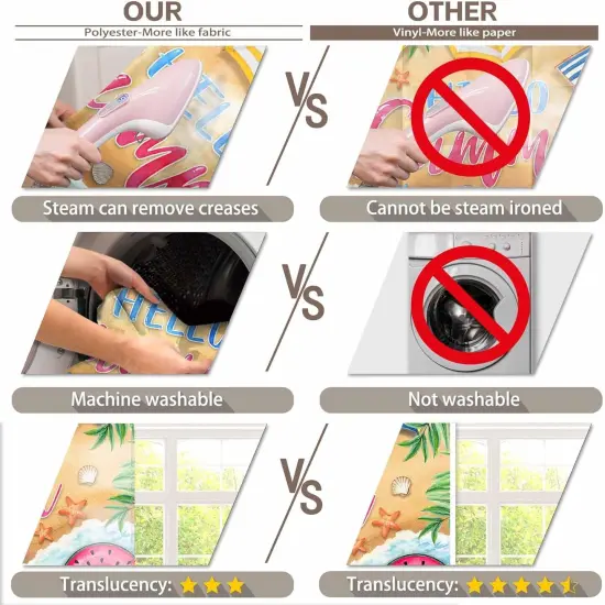 Hello Summer Backdrop Summer Hawaiian Beach Ocean Photography Background Tropical Sea Coastal Banner Party Decorations Photo Booth Props {5}