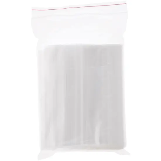 Plymor 6" x 6" (Pack of 100), 2 Mil White-Block Zipper Reclosable Plastic Bags {4}