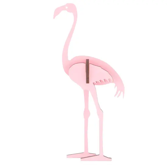 Little & Wood: Woodlet: Small - Flamingo - Pink, 3D Wooden Kit-Set, Bird Puzzle, Easy Assembly Model, Pop Build Fun, Sustainably Sourced Wood, Ages 6+ {3}