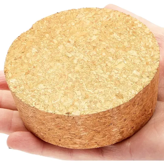 Size #48 Large Tapered Cork Plugs for Jars and Bottles (3.48 x 3.27 x 1.29 In, 3 Pack) Brown {6}