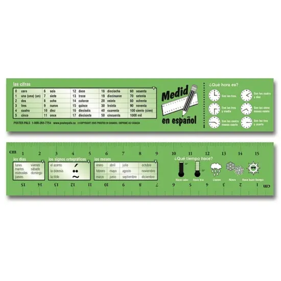 Poster Pals Spanish Vocabulary Learning Bookmarks , language educational reference ruler, excellentTeacher Classroom Reading Reward and Gift for Young Readers, 64 pack {1}