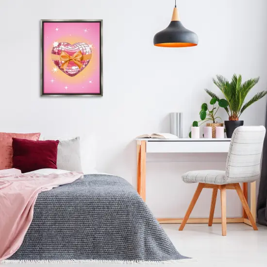 Stupell Industries Heart Disco & Ribbon Floating Frame Design by Susan Arnot {4}