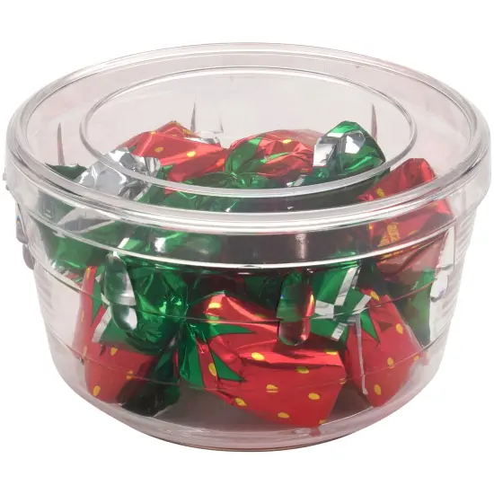 Pioneer Plastics 010C Clear Extra Small Round Plastic Container, 3.0625" W x 1.75" H {3}