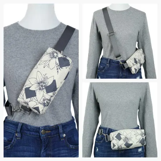 Crosscut Sewing Co.&reg; Belt Bag Sewing Project Kit - Beginner Friendly DIY Sewing Kit Diamond floral {6}