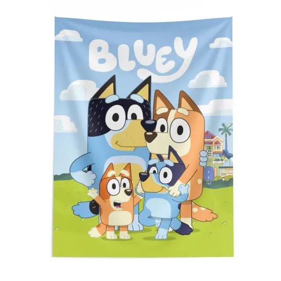 Bluey Hooray Heelers Wall Hanging Tapestry 40X57 inches {1}