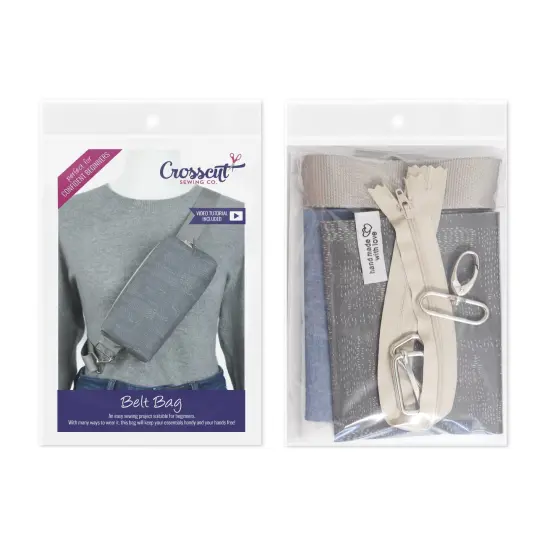 Crosscut Sewing Co.&reg; Belt Bag Sewing Project Kit - Beginner Friendly DIY Sewing Kit Kantha cloth {2}