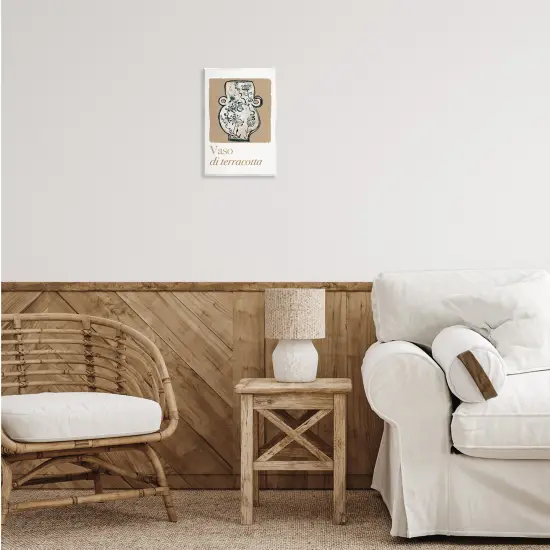 Stupell Industries Natural Terracotta Vase Wall Plaque Art Design by cartissi {2}