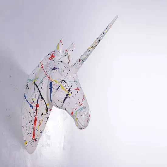 Pop Unicorn Horse Head Life Size Statue {2}