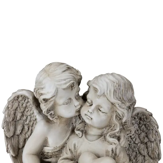 Northlight Double Cherubs with Heart Statue - 9" Beige {7}