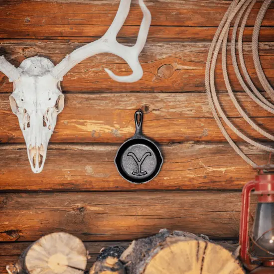 Lodge Yellowstone Mini Skillet, 5 inch Cast Iron Power Y Authentic Collectible Pre-Seasoned Cookware Inspired by the Hit TV Show {5}