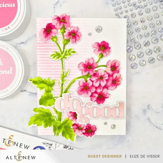 Stencil Art: Painted Geraniums & Add-on Die Bundle {6}