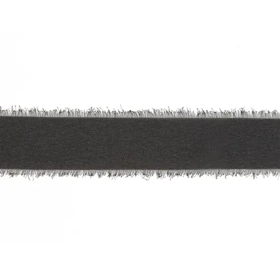 LaRibbons 1 1/2" Frayed Edge Chiffon Ribbon | 10 Yard Roll Black {4}