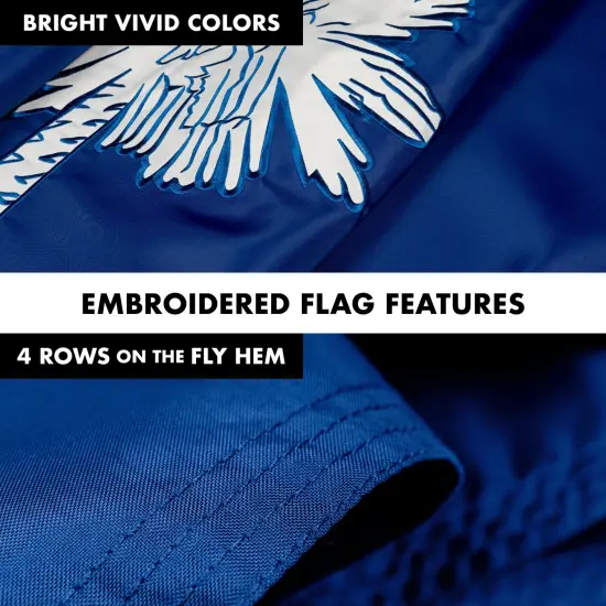 G128 - 6 Feet Tangle Free Spinning Flagpole (Black) South Carolina Flag Brass Grommets Embroidered 3x5 ft (Flag Included) Aluminum Flag Pole {5}