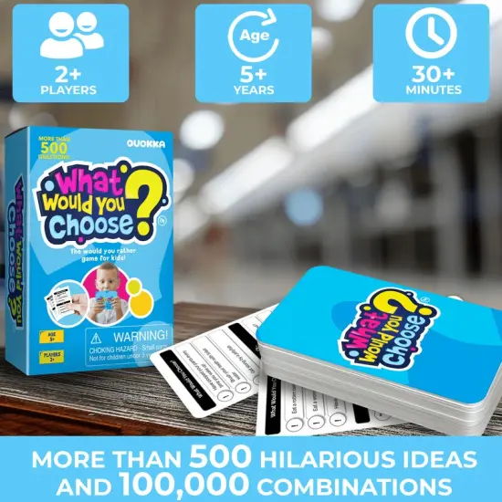 QUOKKA What Would You Choose Kids & Family Card Quiz Game {2}