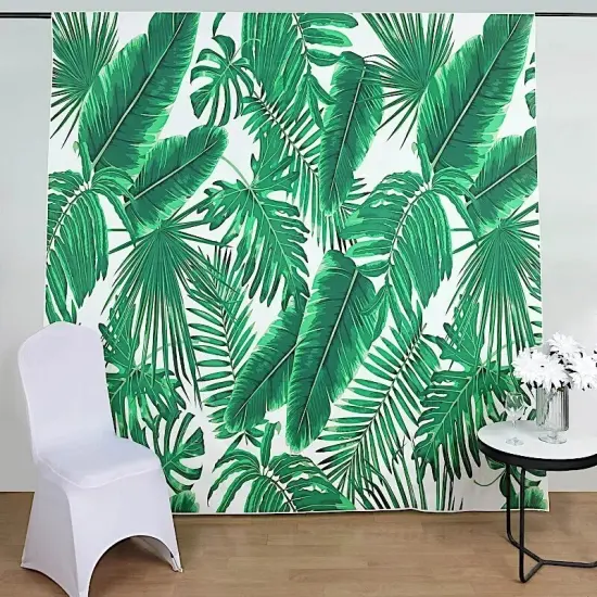8 ft Tropical Leaves Printed Vinyl Photo Backdrop Party Banner Events Supplies {3}