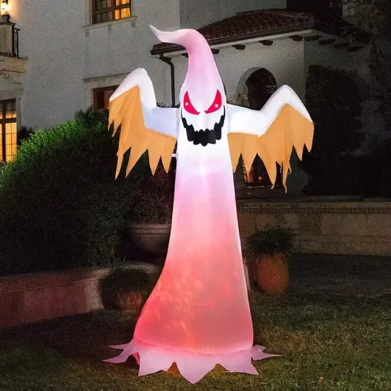 Combo 8FT + 9FT Halloween Inflatable Blow up Ghost LED Lighted Lawn Yard Dec {4}
