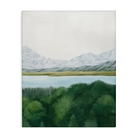 Stupell Industries Mountains & Forest Landscape Canvas Wall Art Design by June Erica Vess {1}