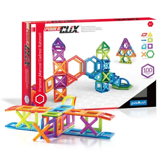 PowerClix&reg; Frames, Magnetic Building Set, 100 Pieces {1}