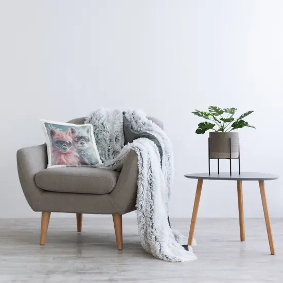 Foxes in Winter Goggles Decorative Printed Throw Pillow Design by Lazar Studio, 18 x 7 x 18 {2}