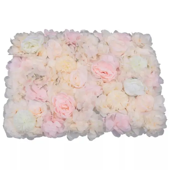 6x 60x40cm Silk Rose Artificial Flower Wall Panel Wedding Backdrop Decoration {1}