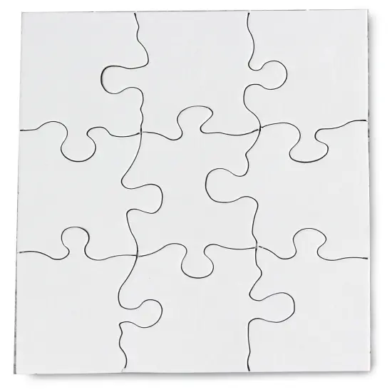 Hygloss Compoz-A-Puzzle Blank Jigsaw Puzzle 4"X5.5" 24/Pkg-9 Pieces {1}