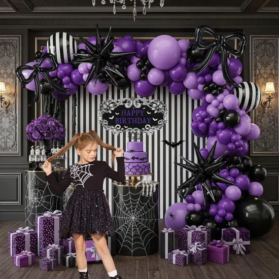 Purple Black Balloon Arch Garland Kit(Purple Black) {2}