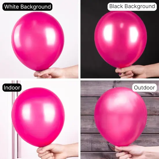 Pearl Hot Pink Balloons 142 pcs (Pink-z38) {2}
