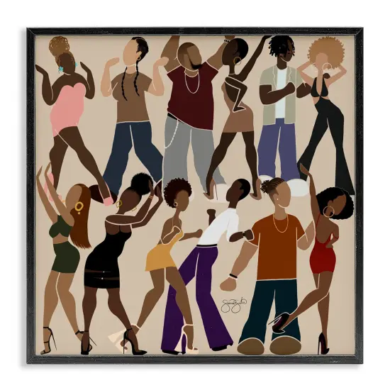 Stupell Industries Peace & Rhythm Dancers Framed Giclee, design by Sierra Siler {1}