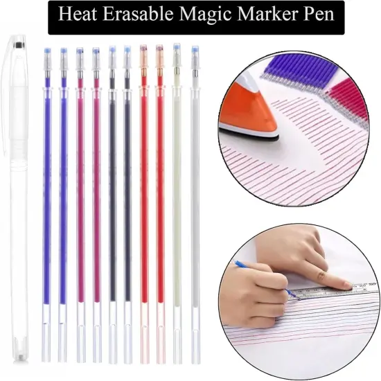 Sewing Tools Kit - 20Pcs Tailors Chalk, 6Pcs Fabric Pencils,and 10Pcs Heat Erasable Fabric Markers {5}