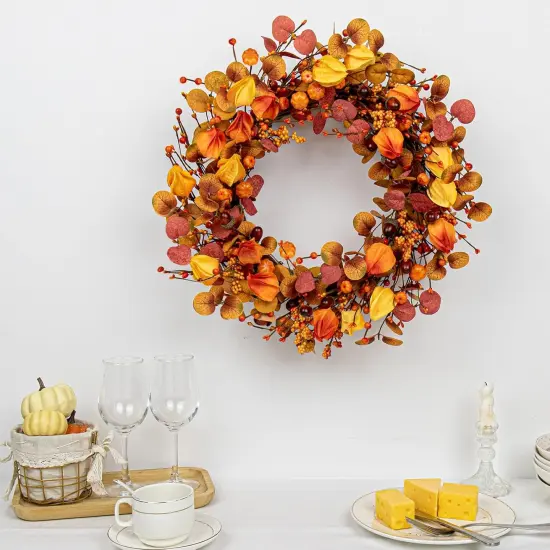 22 Inches Fall Wreath - Rustic Autumn {2}