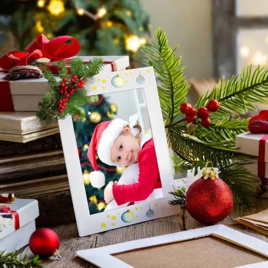 50 Pack White Paper Picture Frames for 4x6 Inserts, Cardboard Photo Easels for DIY, Classroom Crafts {2}