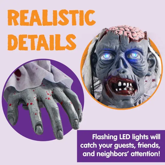 Halloween Zombie Groundbreaker with Light-Up Eyes and Creepy Sound {3}