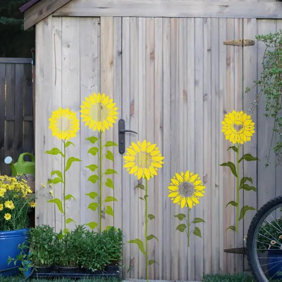 8 pcs Large Sunflower Stencils {2}