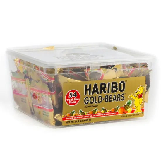 Haribo Goldbears Gummi Candy Treat Size Packs 54 Ct {2}